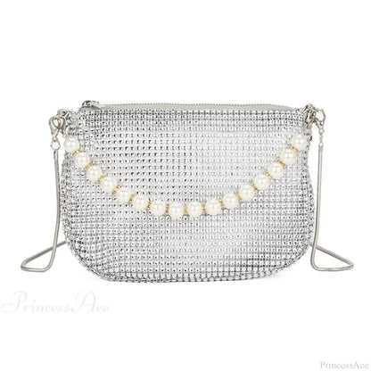 Pearl Rhinestone Delicate Shoulder Bag Party Handbag