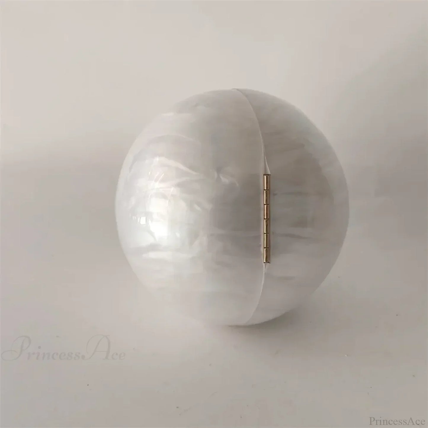 Pearl White Egg Acrylic Box Oval Bridal Messenger Clutch Bag