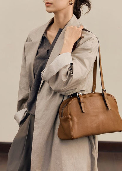 Minimalist Black Shoulder Bag – Adjustable Strap PU Leather Handbag