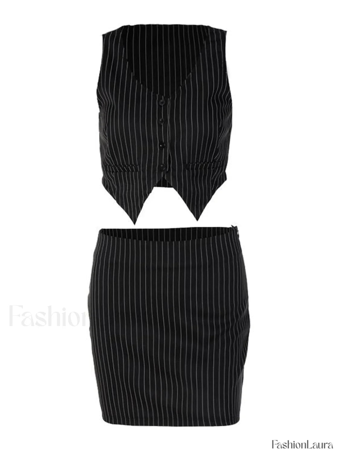 Pinstripe Detail Two Piece Set