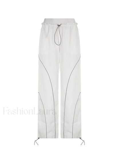 Pintuck Detail Straight Leg Pants