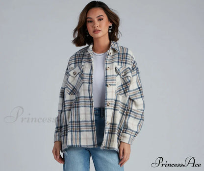 Plaid Shacket - Chill Out