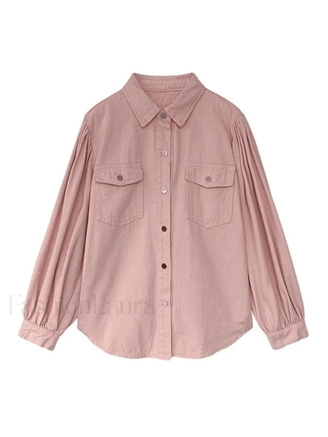 Pleated Long Sleeve Blouse