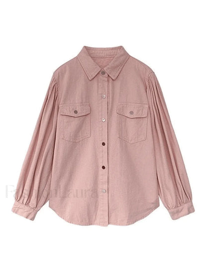 Pleated Long Sleeve Blouse