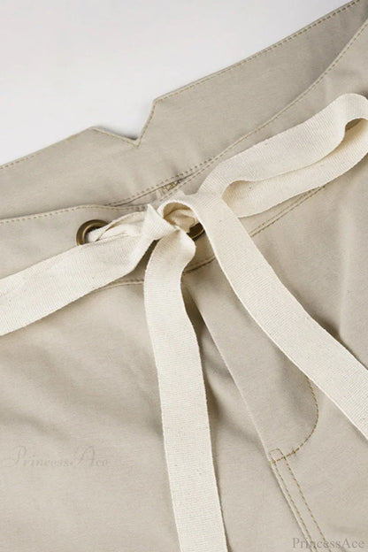 Pocket Patchwork Loose Wide Leg Cargo Pants