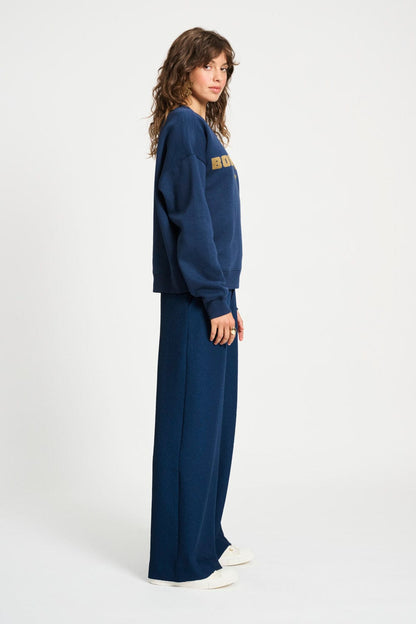 Maison Cotton Sweatshirt | Bon Appétit Print | Relaxed Fit