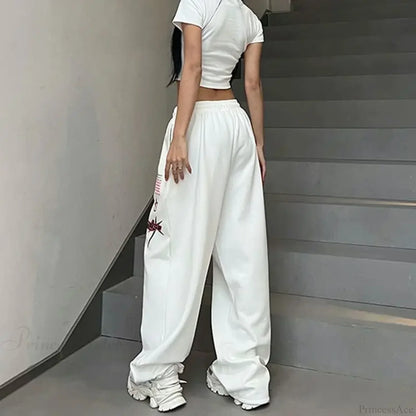 Printed Drawstring Casual Pants