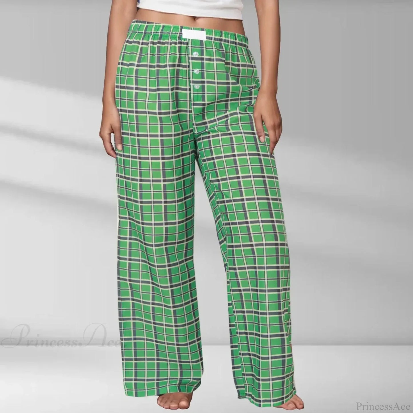 Printed Elastic Waist Slimming Pants