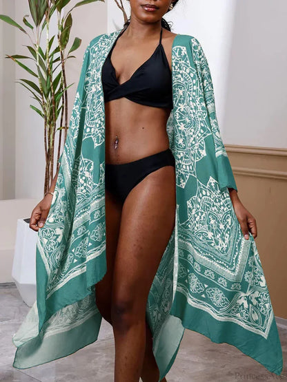 Printed Plus Size Bikini Cover Up