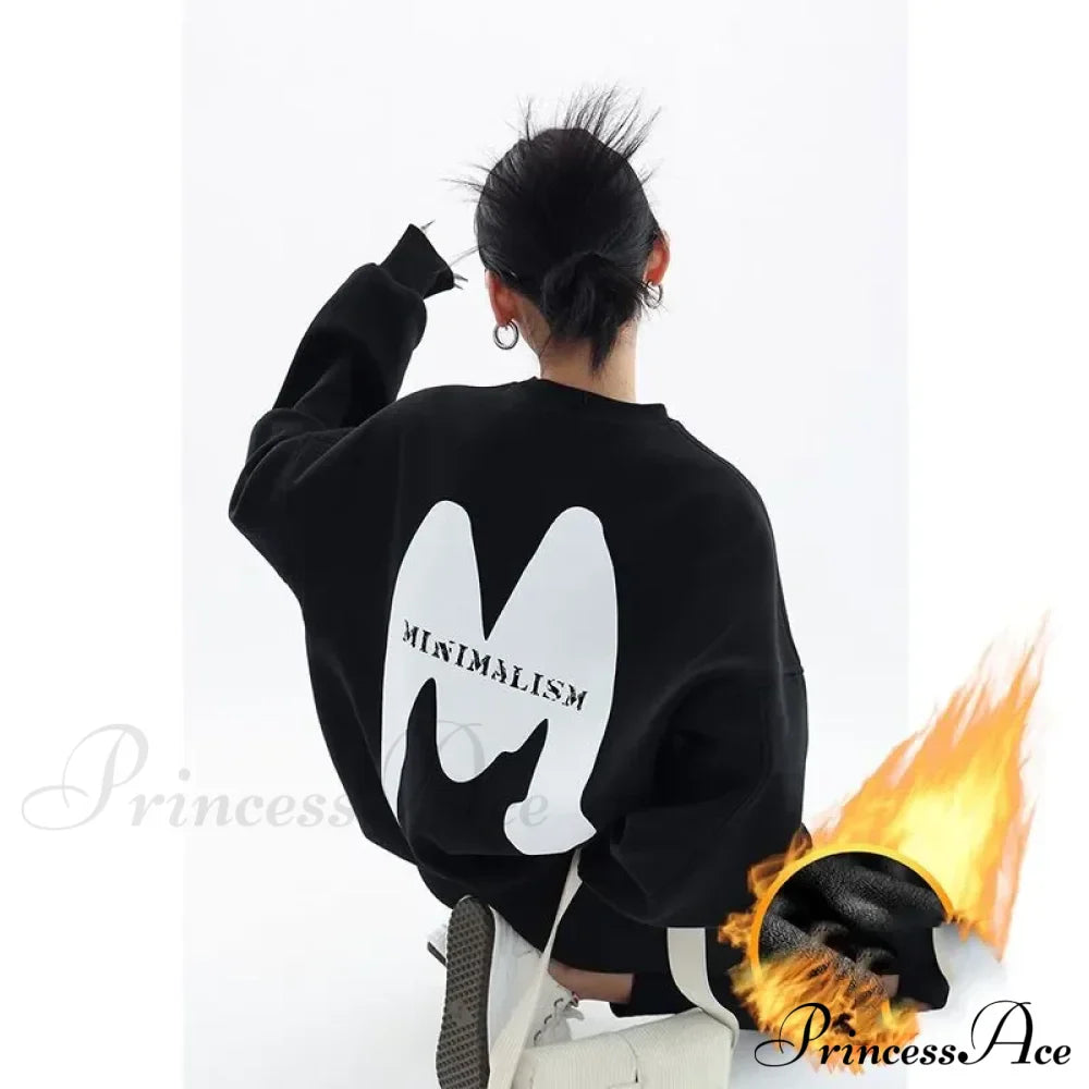 Printed Trendy Loose Casual Cozy Hoodie