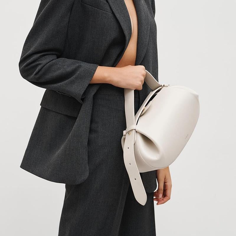 | Sculptural Round Shoulder Bag, Top Handle