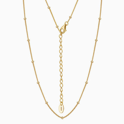 Quiet Luxury Tiny Bead 1MM Sterling Silver Curb Chain Necklace