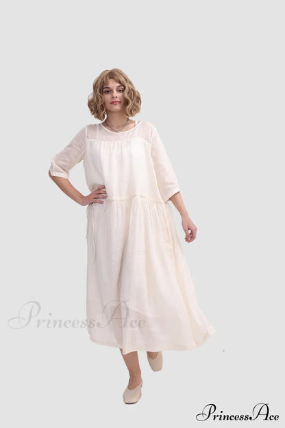 Ramona Dress in Ramie fabric
