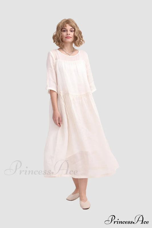 Ramona Dress in Ramie fabric