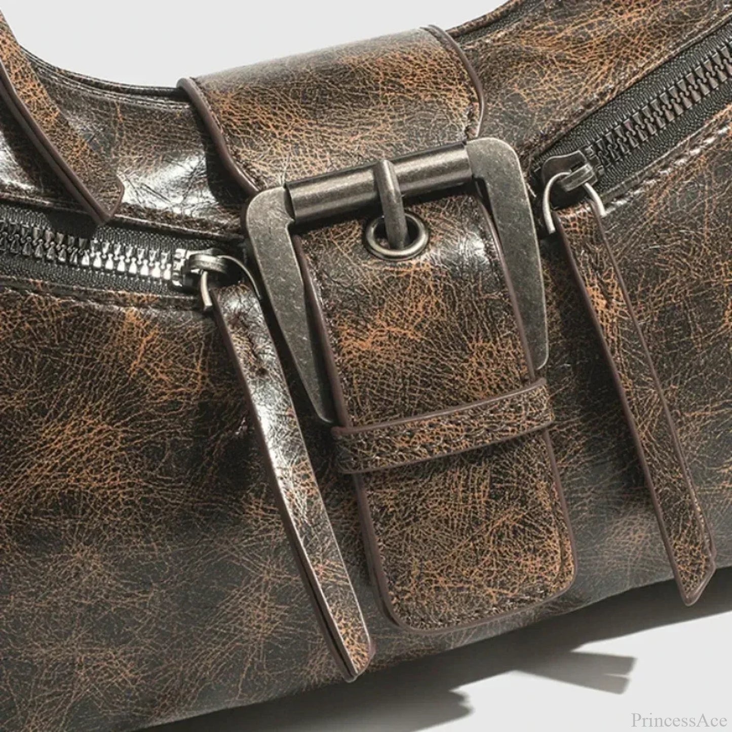 Retro Belt Design PU Leather Shoulder Bag