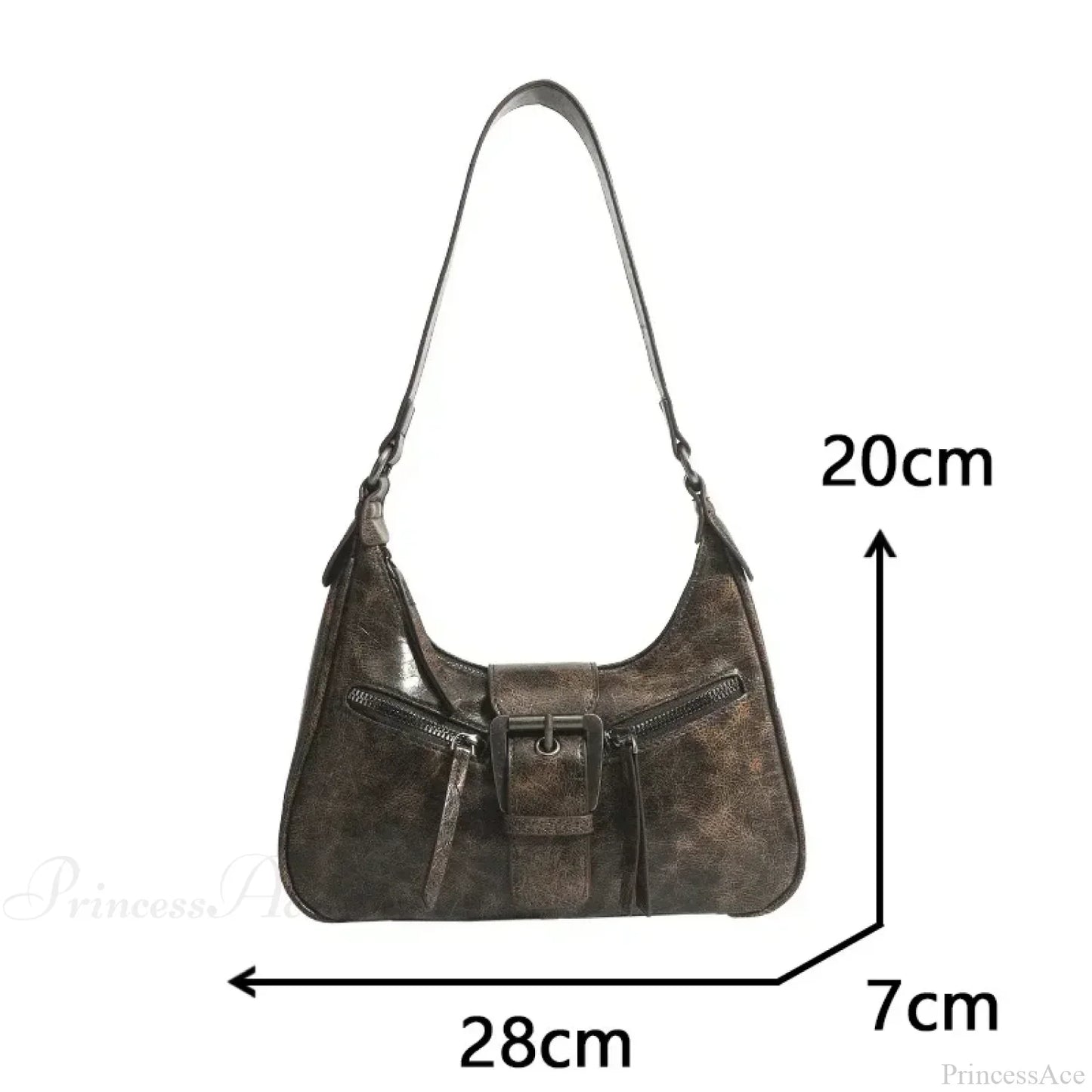 Retro Belt Design PU Leather Shoulder Bag