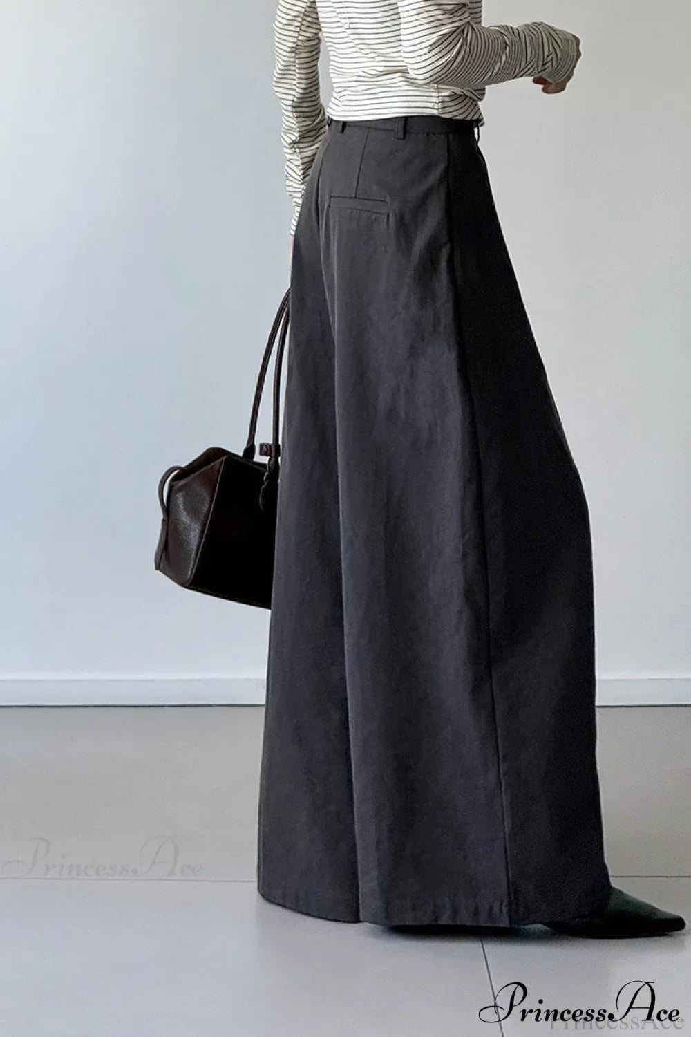 Retro Relaxed High-Waisted Wide-Leg Pants