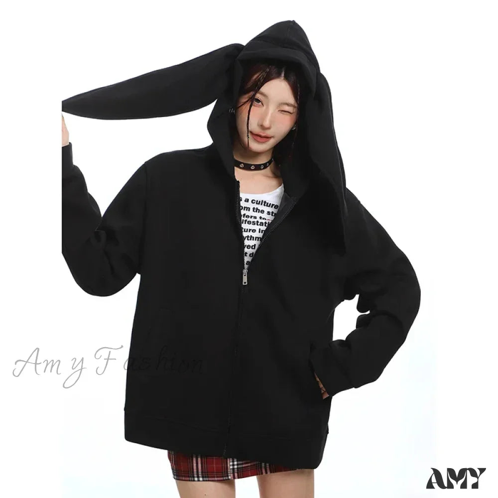 Retro Sweet Oversized Loose Kawaii Street Hooded Hoodie