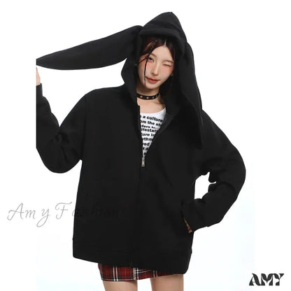 Retro Sweet Oversized Loose Kawaii Street Hooded Hoodie