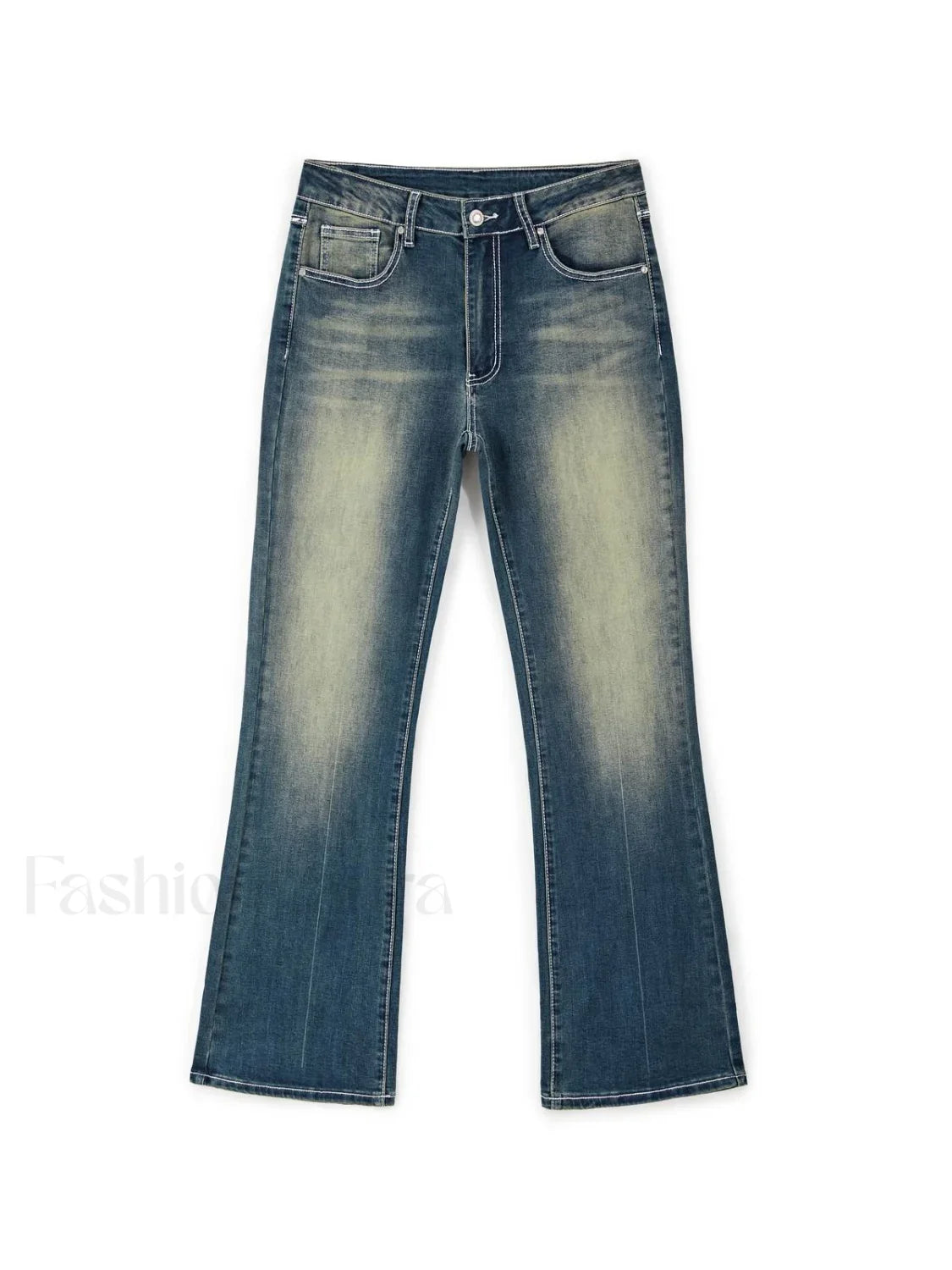 Rhinestone Chrome Hearts Flare Leg Jeans