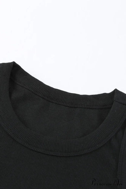 Ribbed Black Tank Top