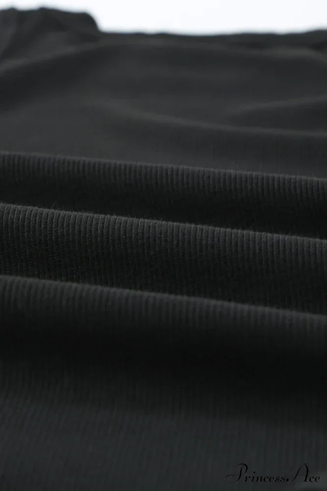 Ribbed Black Tank Top