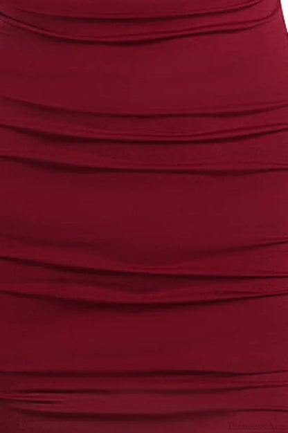 Ruched Backless Fitted Retro Camisole Party Dress