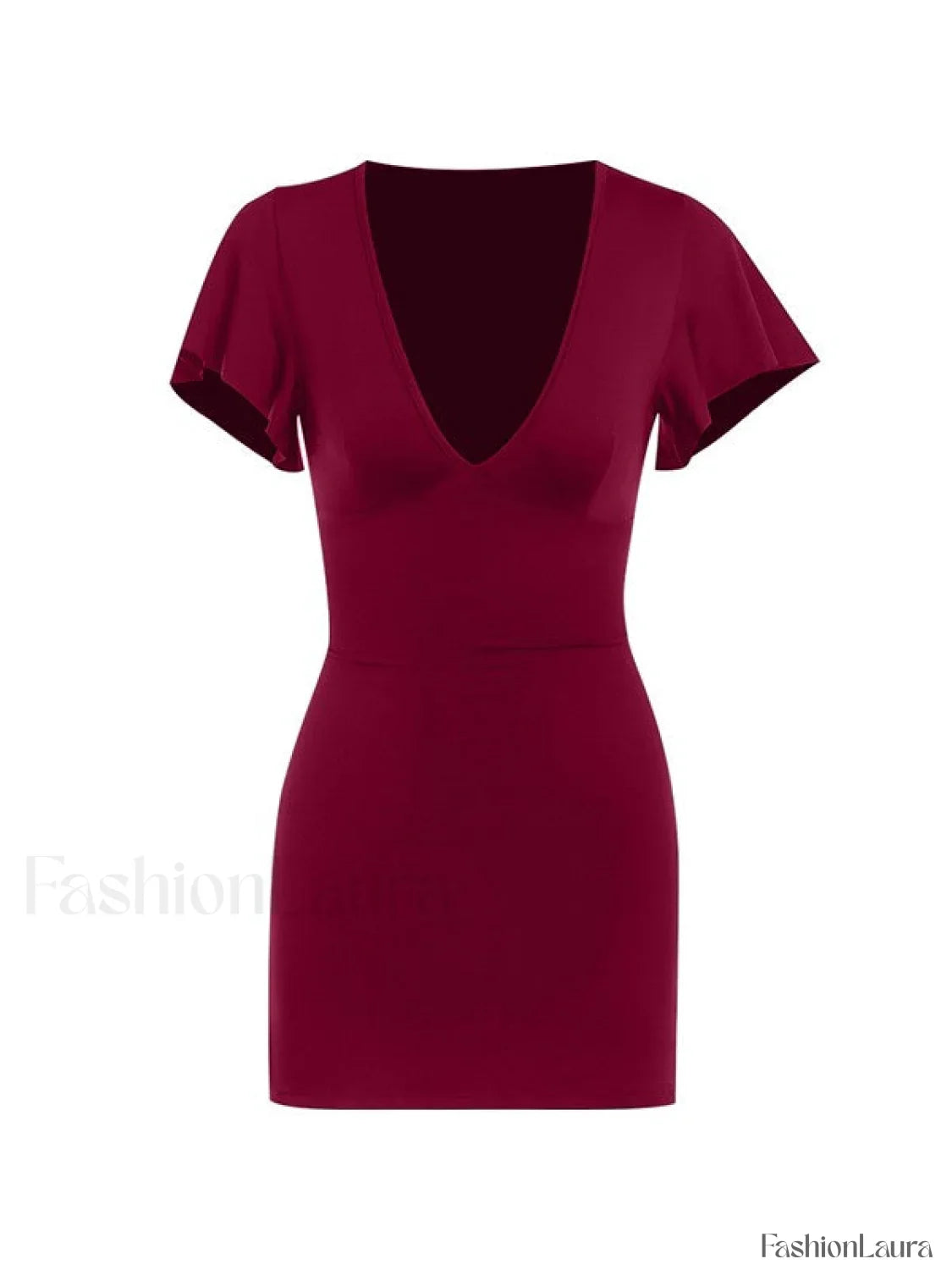 Ruffle Sleeve Bodycon Mini Dress
