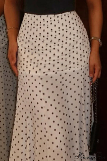 Ruffled Polka Dot Mermaid Skirt