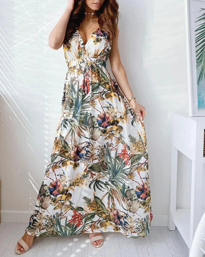 Flowy Summer Maxi Dress For Beach