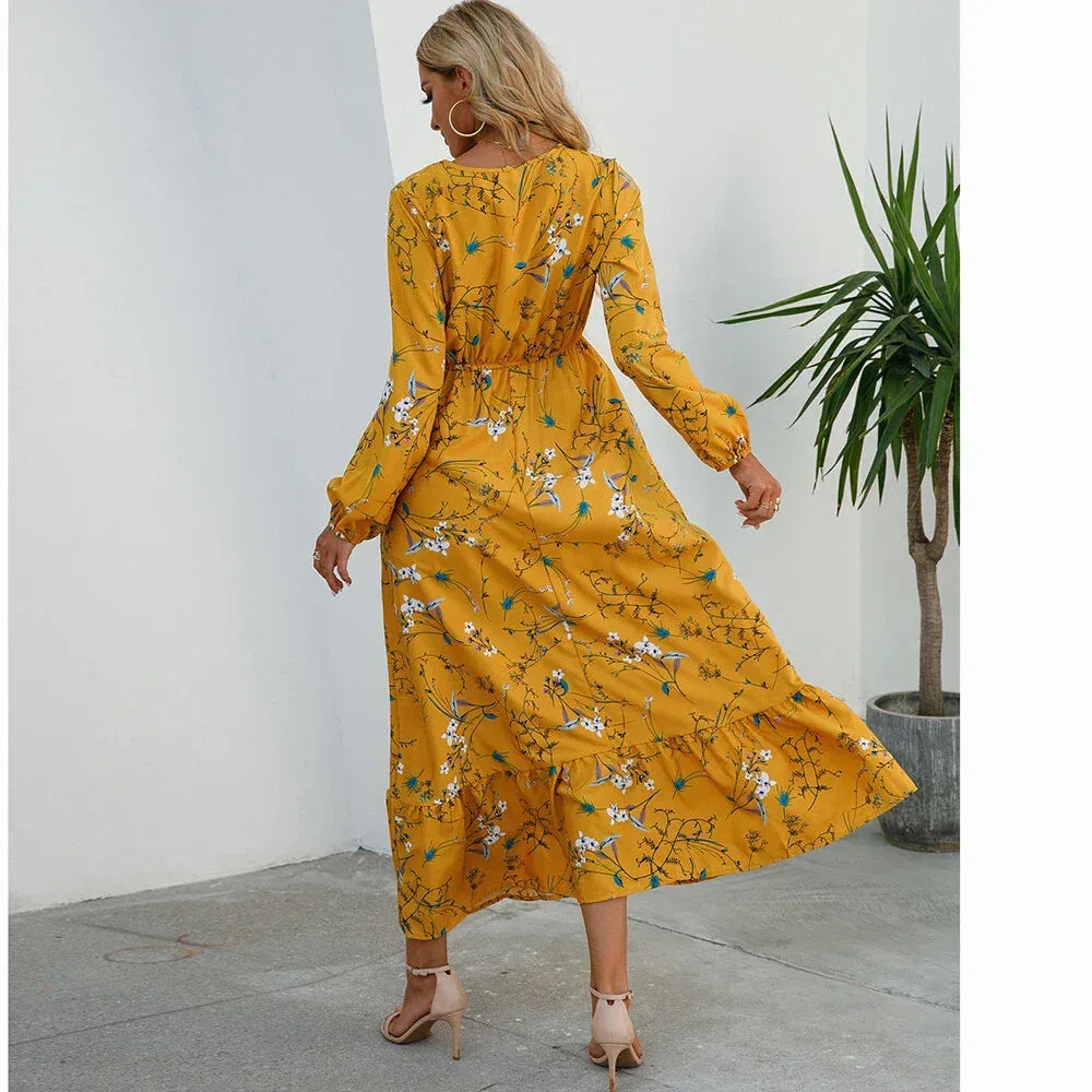 Spring Summer Bohemian Women Maxi Dress