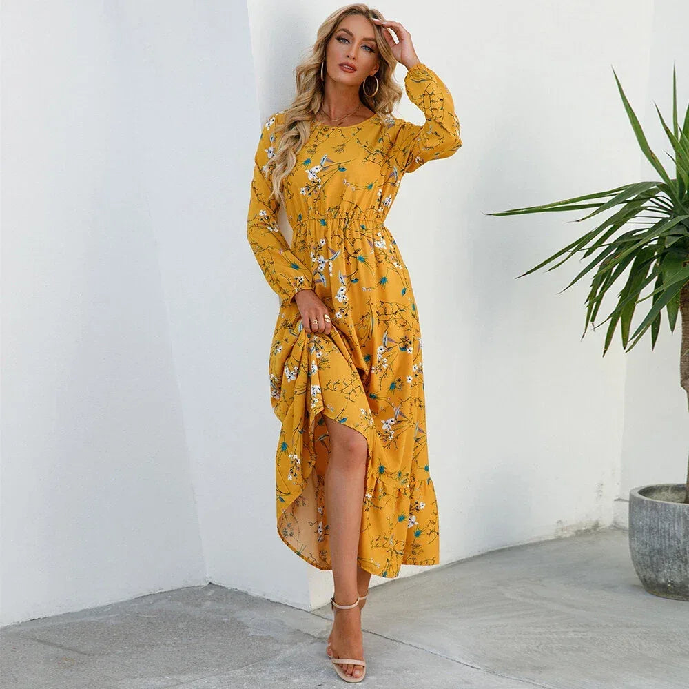 Spring Summer Bohemian Women Maxi Dress