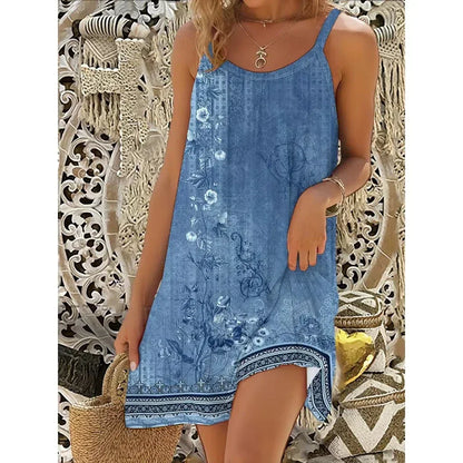 Beach Boho Sleeveless Summer Dresses for Women