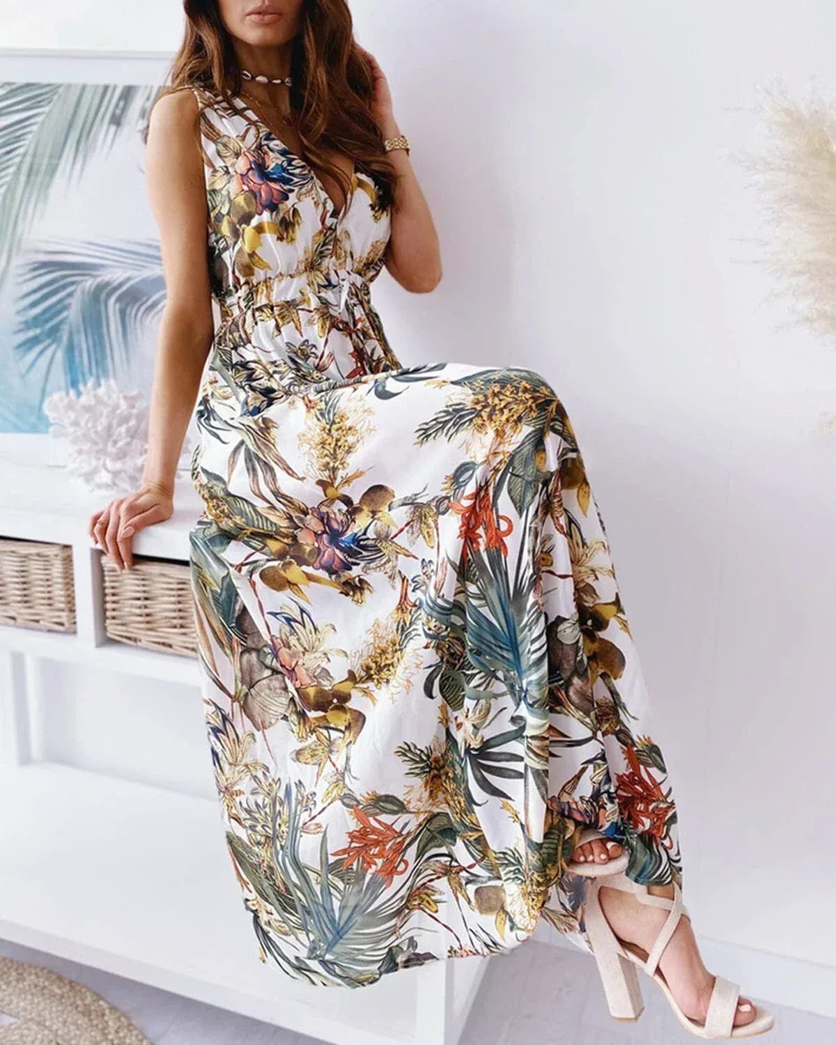 Flowy Summer Maxi Dress For Beach