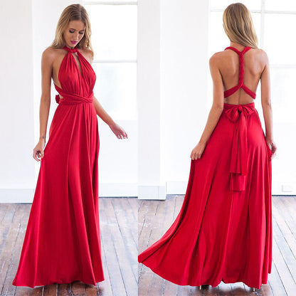 Convertible Multiway Infinity Halter Backless High Slit Maxi Dress