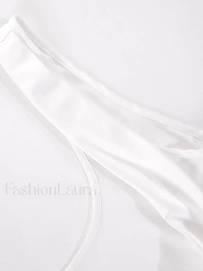 Satin Draped Lace Bralette Top