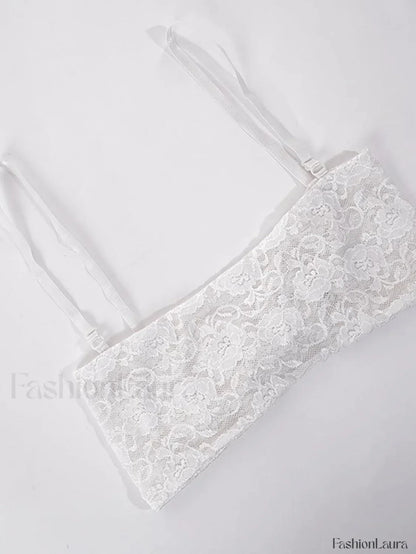 Satin Draped Lace Bralette Top