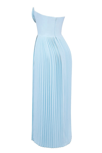 Aurora Pleated Maxi Dress | Corset Bodice | Strapless Silhouette