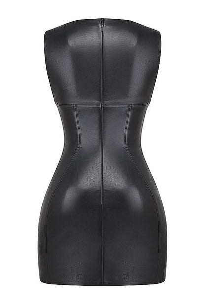 NINA | LEATHER MINI DRESS