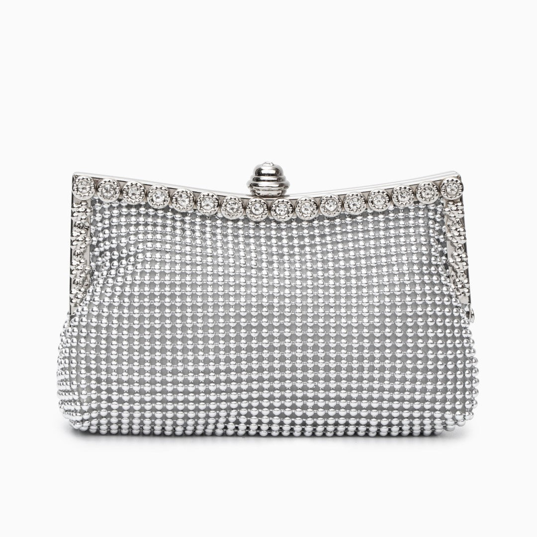 Rhinestone-Embellished Scarlett Clutch Bag
