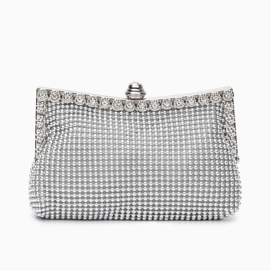 Rhinestone-Embellished Scarlett Clutch Bag