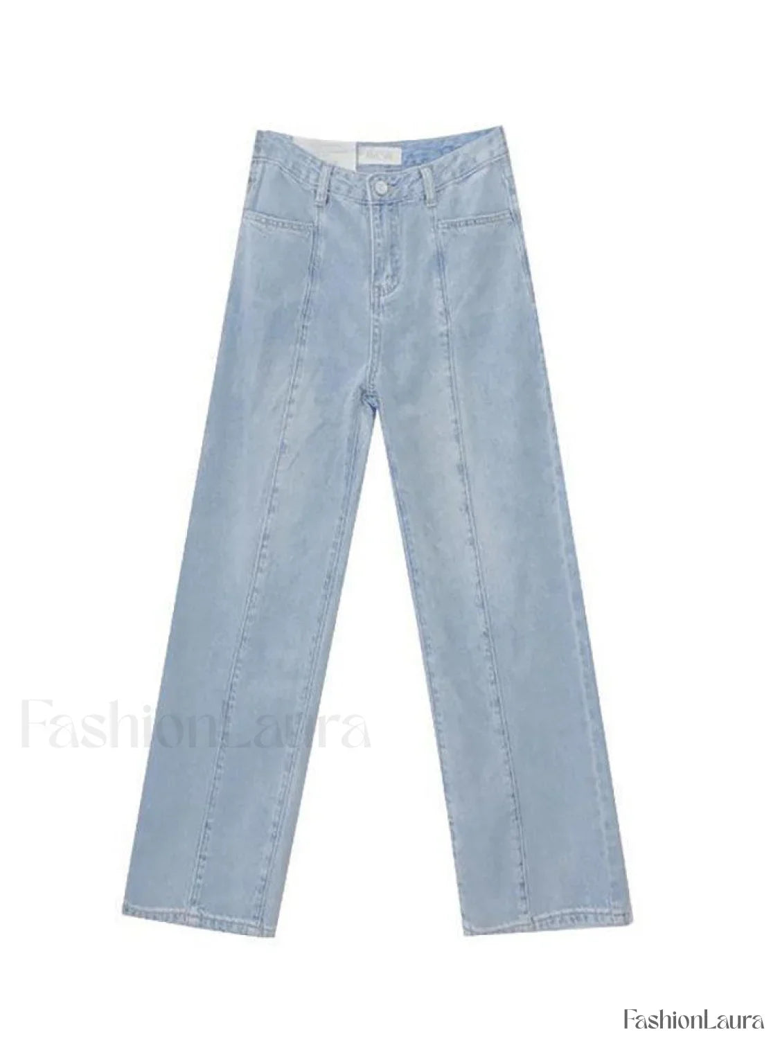 Seam Detail Washed Boyfriend Jeans