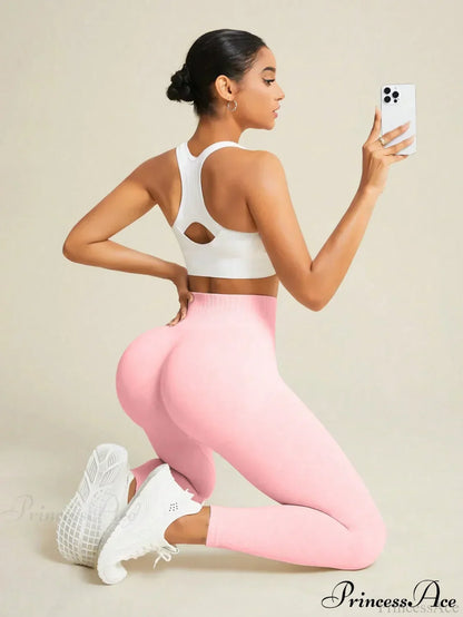 Seamless Yoga Sports Stretchy High Waist Fitness Sports Activewear Leggings