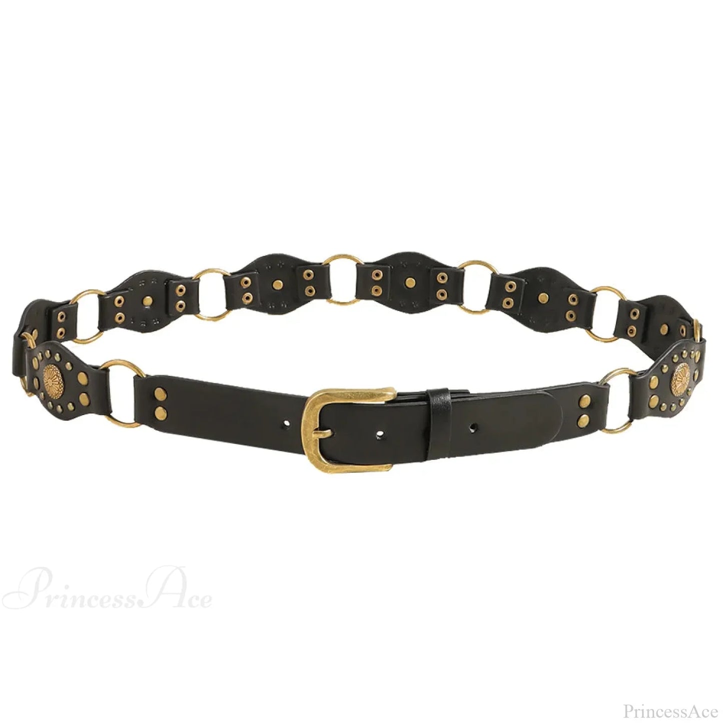 Seasoning Female Gothic Rivet Slim-Fit Belt
