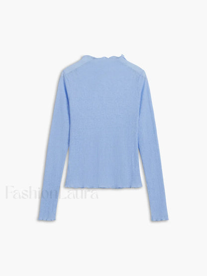 See Through Graceful Mesh Textured Shirt