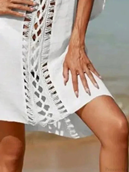 See Through Hollow Bikini Cover Up
