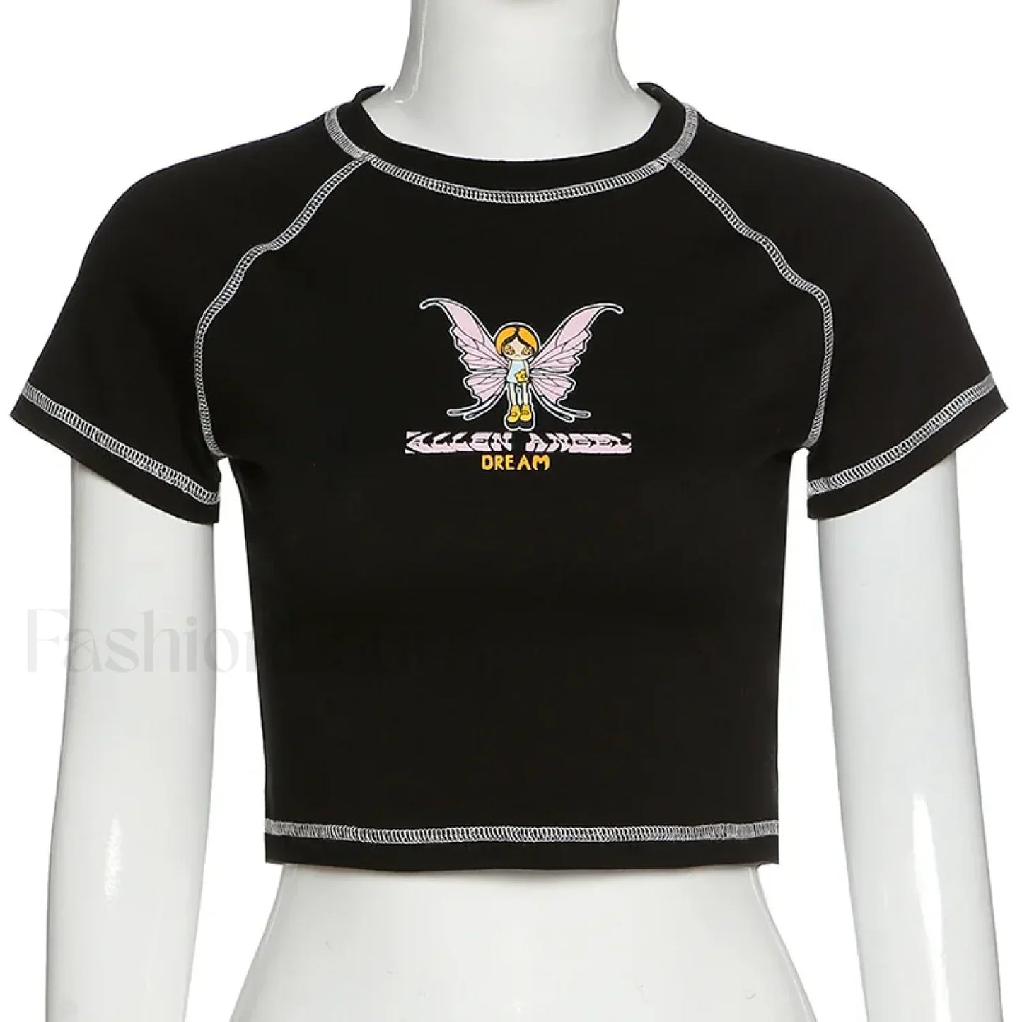Sexy V-neck Polo Neck Short Sleeve Tee