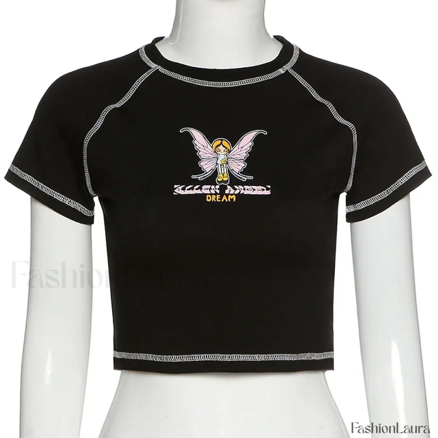 Sexy V-neck Polo Neck Short Sleeve Tee