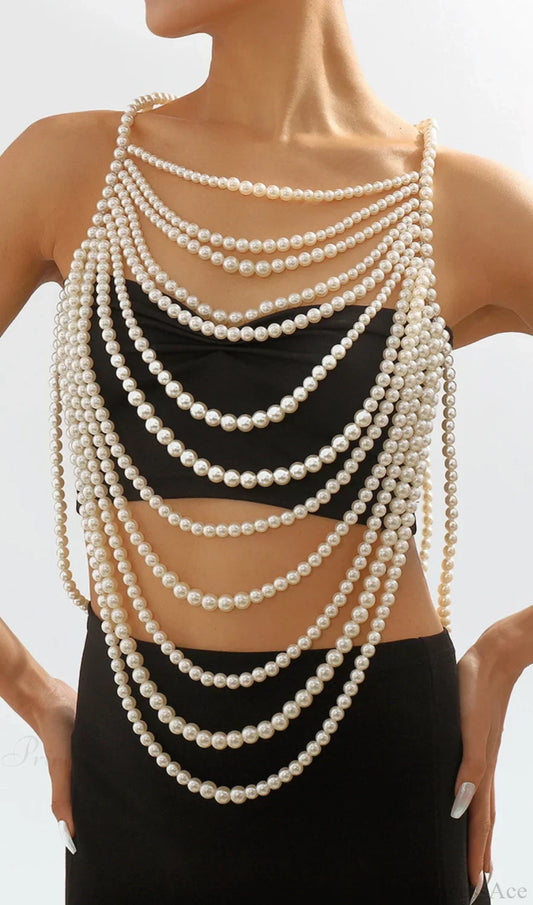 SHAWL WHITE PEARL TOP