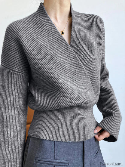 She's Effortless Graceful Wrap Sweater